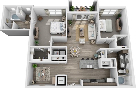 a 2400 sq ft floor plan with a bedroom and a living room